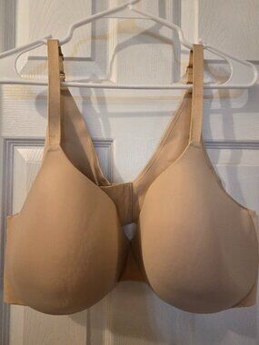 Cacique Lane Bryant Back Smoothing Balconette Bra Womens 44D Beige Underwire
